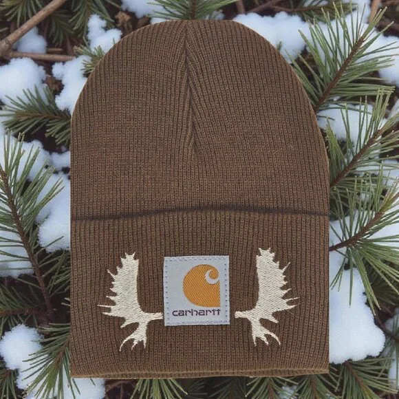 Toddler Beanie with Moose Antlers - Picture 3 of 3